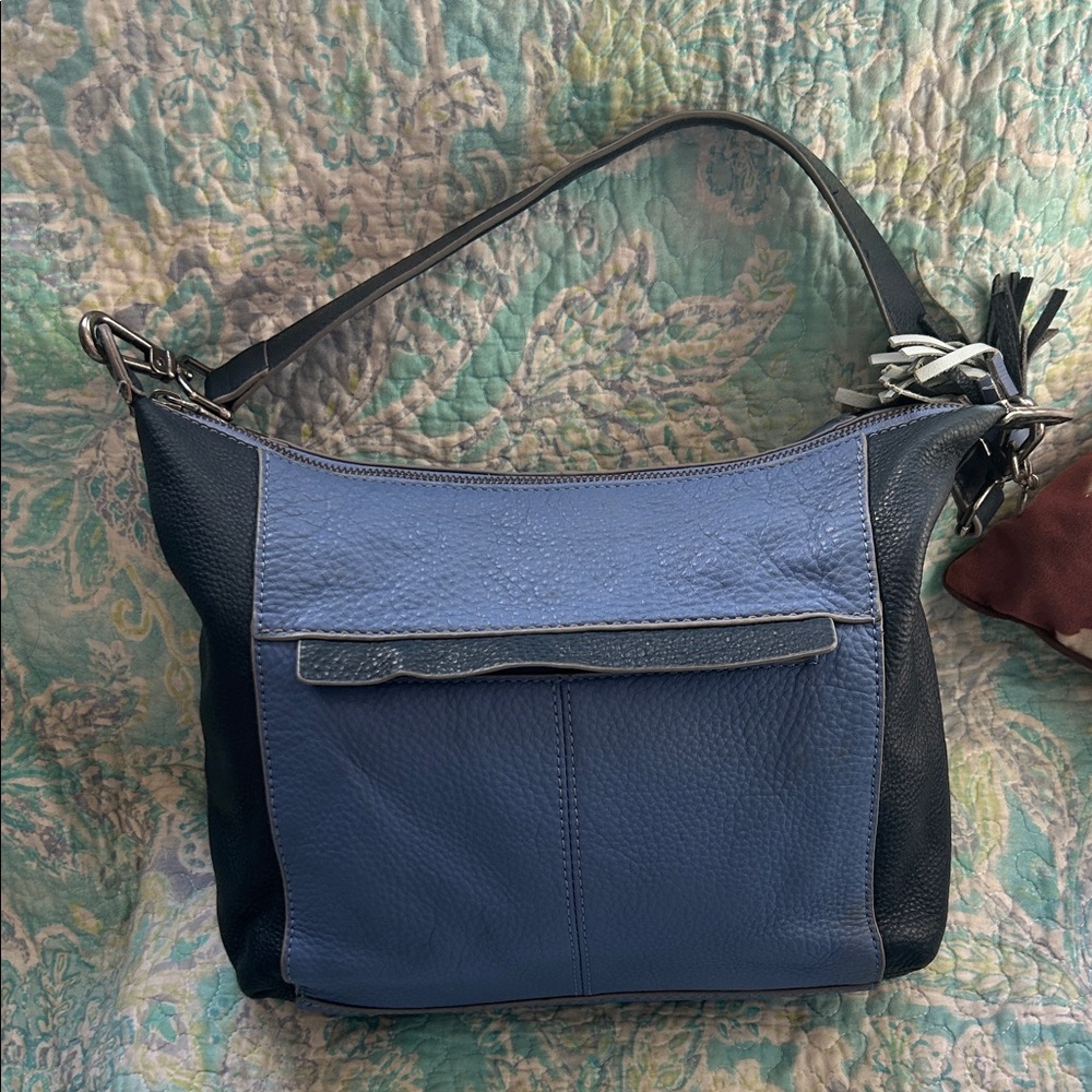 The Sak Two-Tone Blue Shoulder Bag